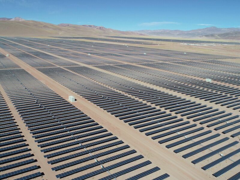 photo of aerial view of black solar panels