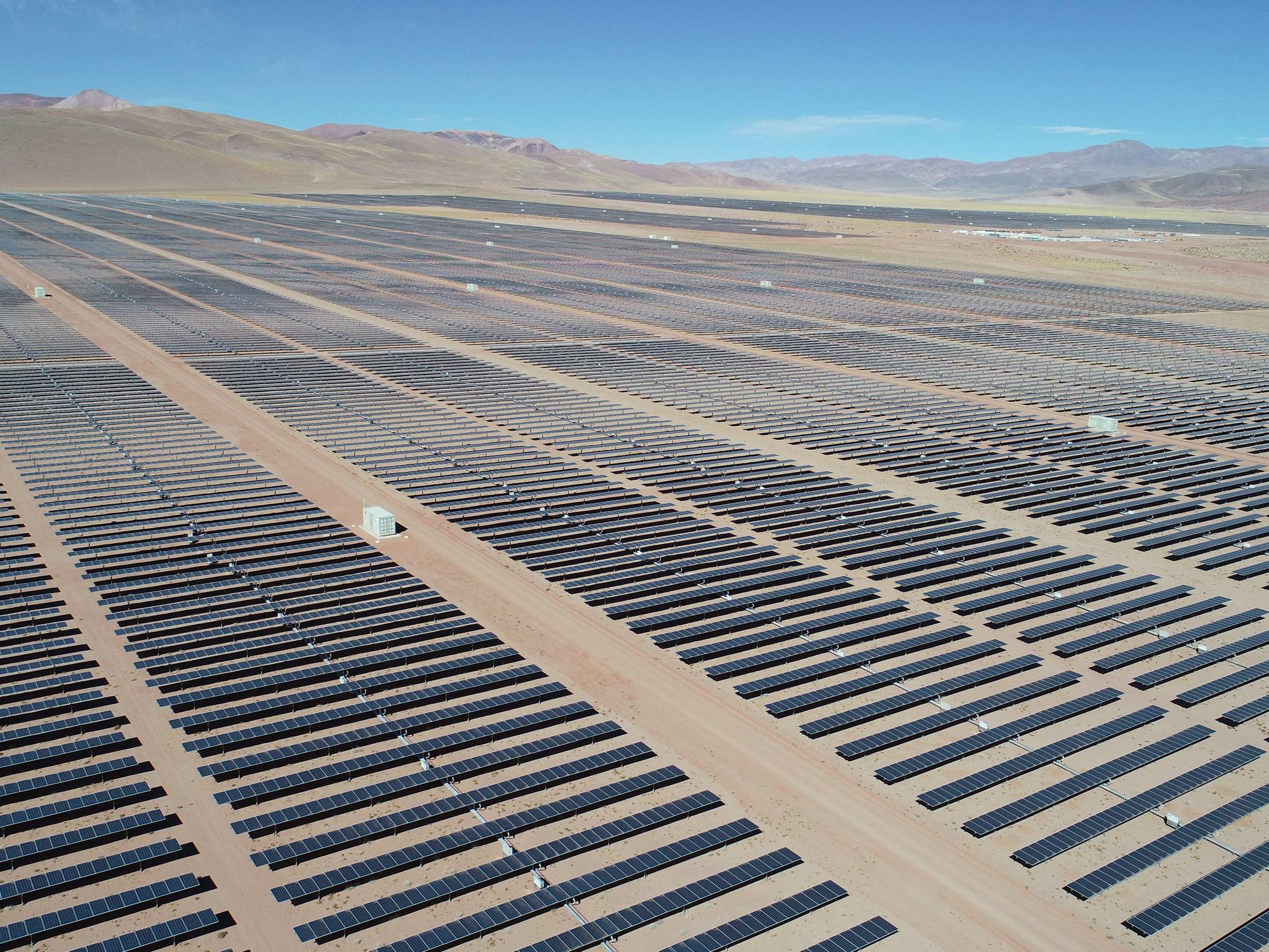 photo of aerial view of black solar panels