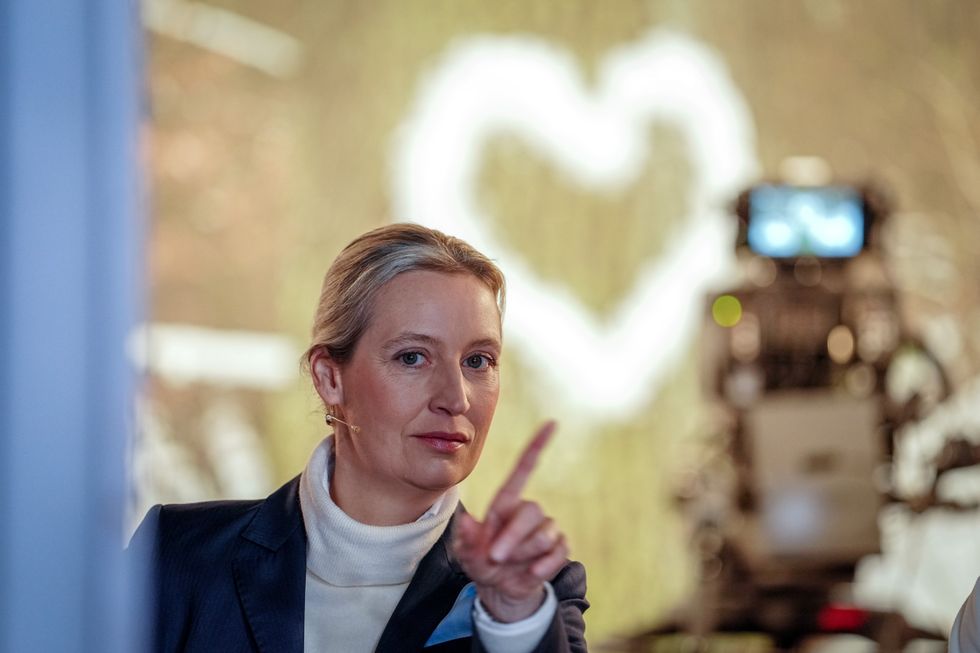 Photo of AfD leader Alice Weidel in Berlin on Feb. 21