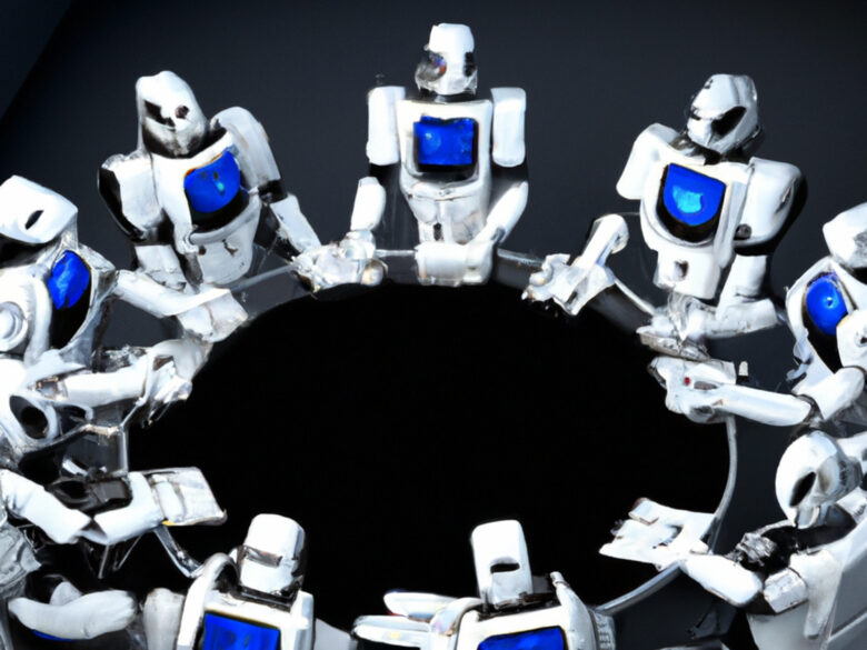 Photo of AI robots working
