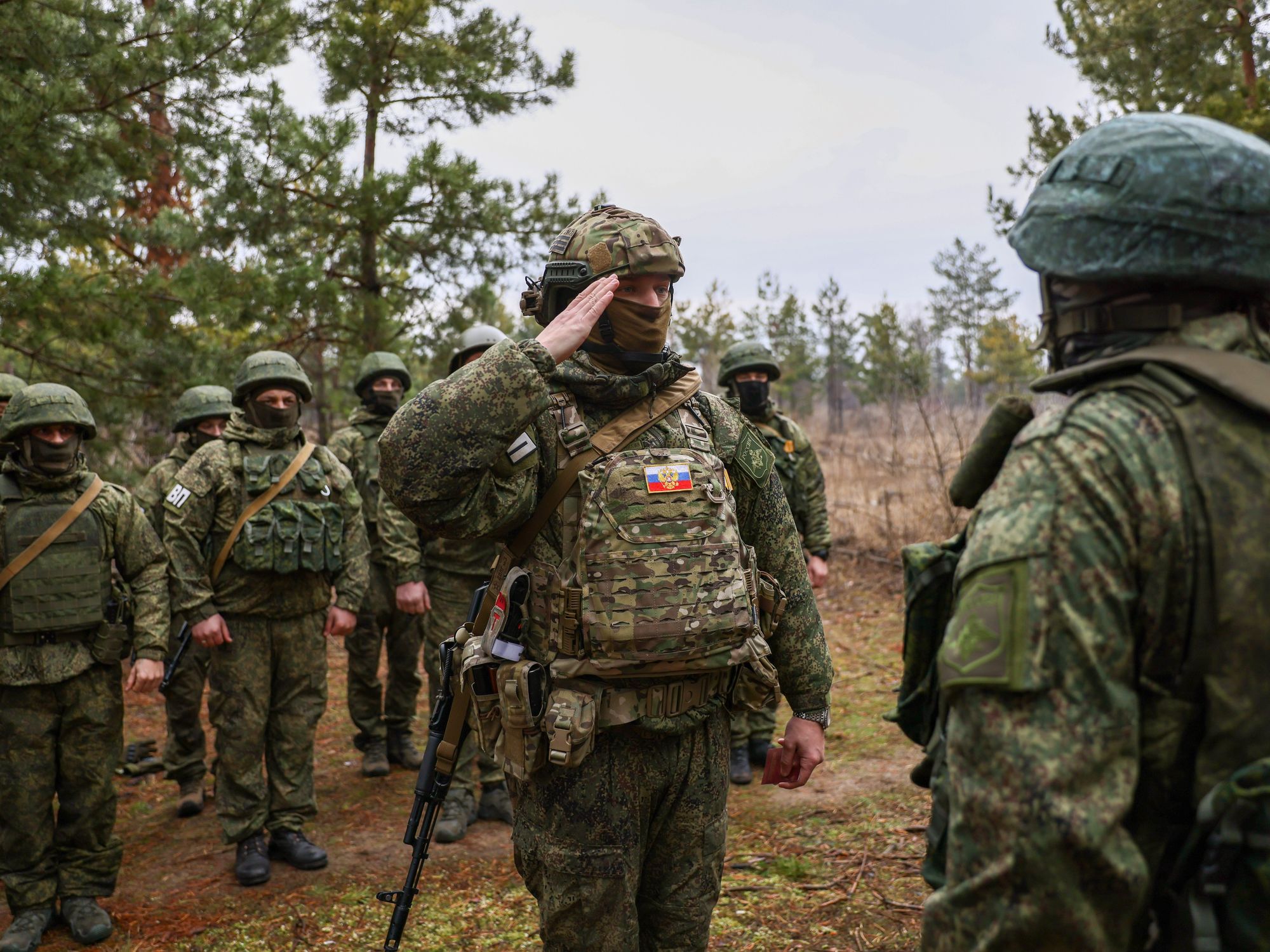 Photo of an award ceremony for Russian Military Police unit in Lugansk People's Republic