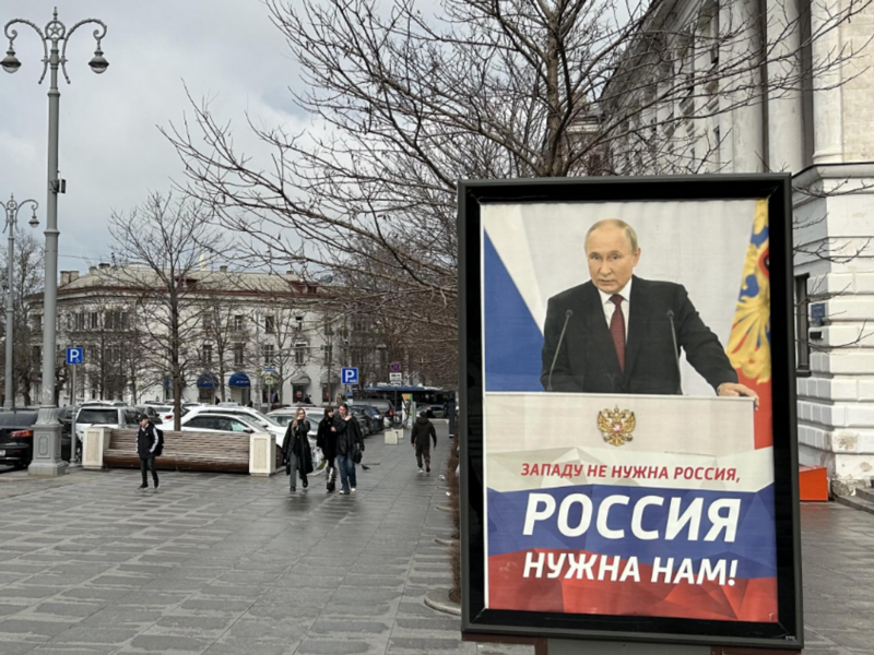 Photo of an election poster for Putin in Sebastopol, Ukraine.