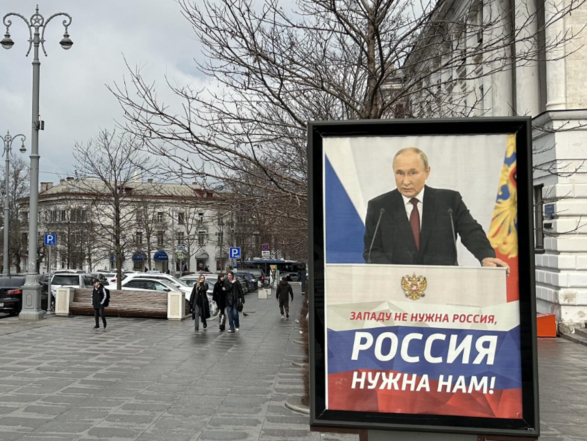 Photo of an election poster for Putin in Sebastopol, Ukraine.