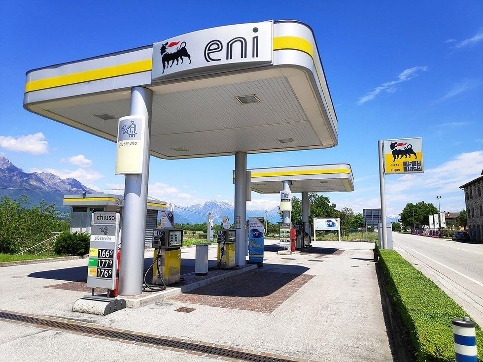 Photo of an Eni gas station in Italy