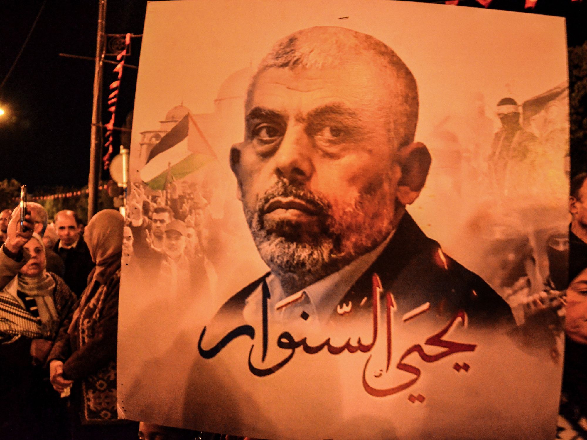 Photo of an image depicting Hamas leader Yahya Sinwar.