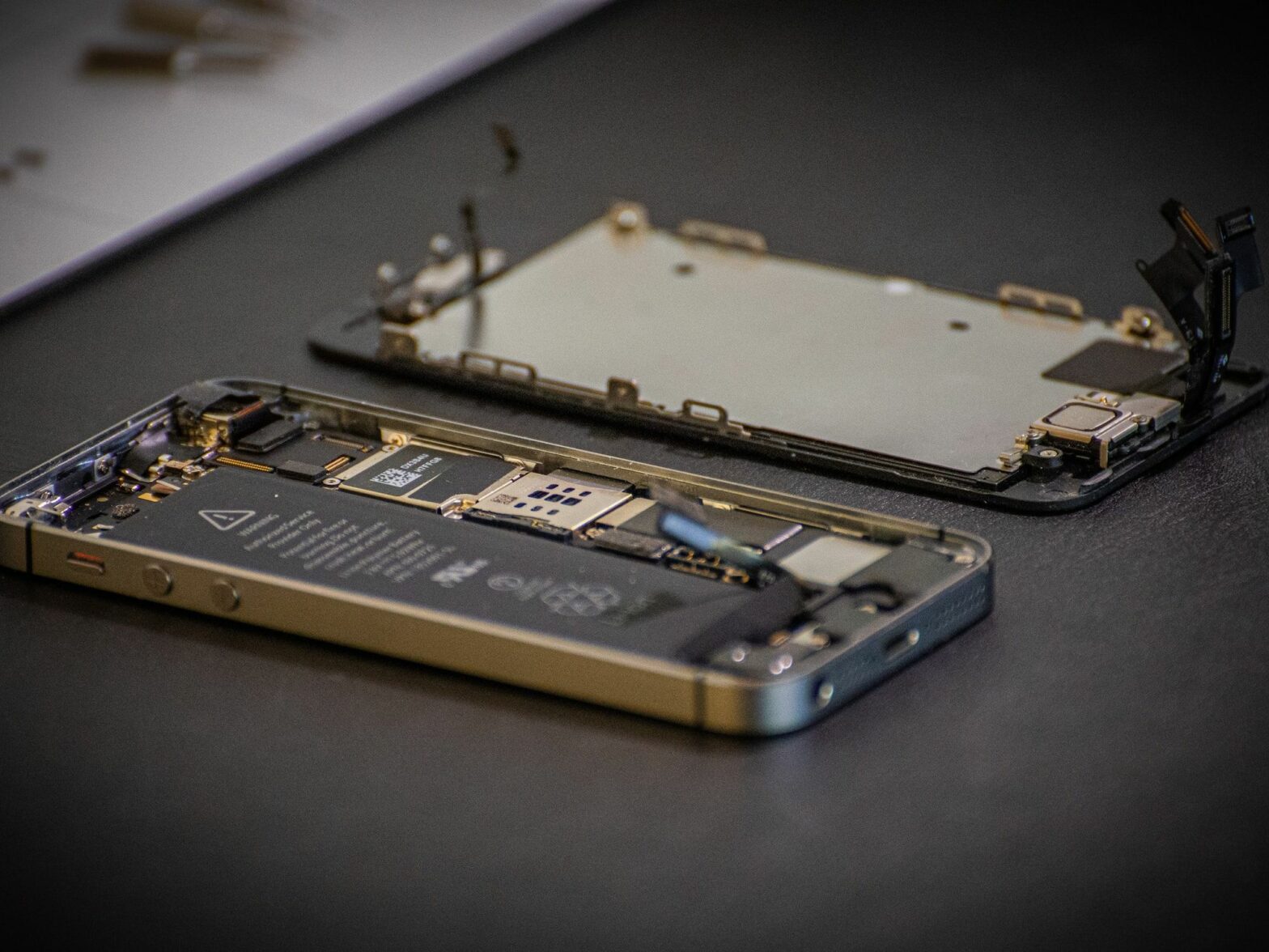 Photo of an open smartphone