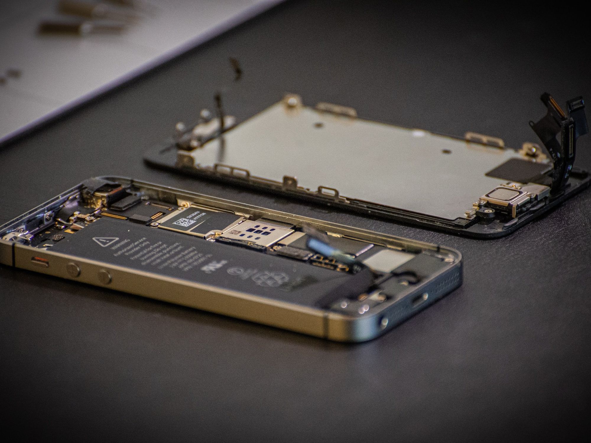 Photo of an open smartphone