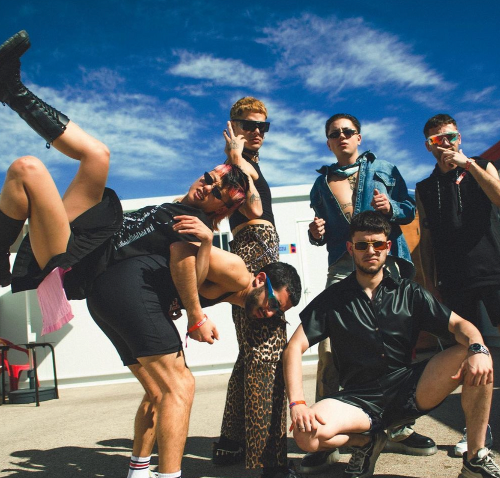 Photo of Anita B Queen with other musicians while in Madrid on Europe tour