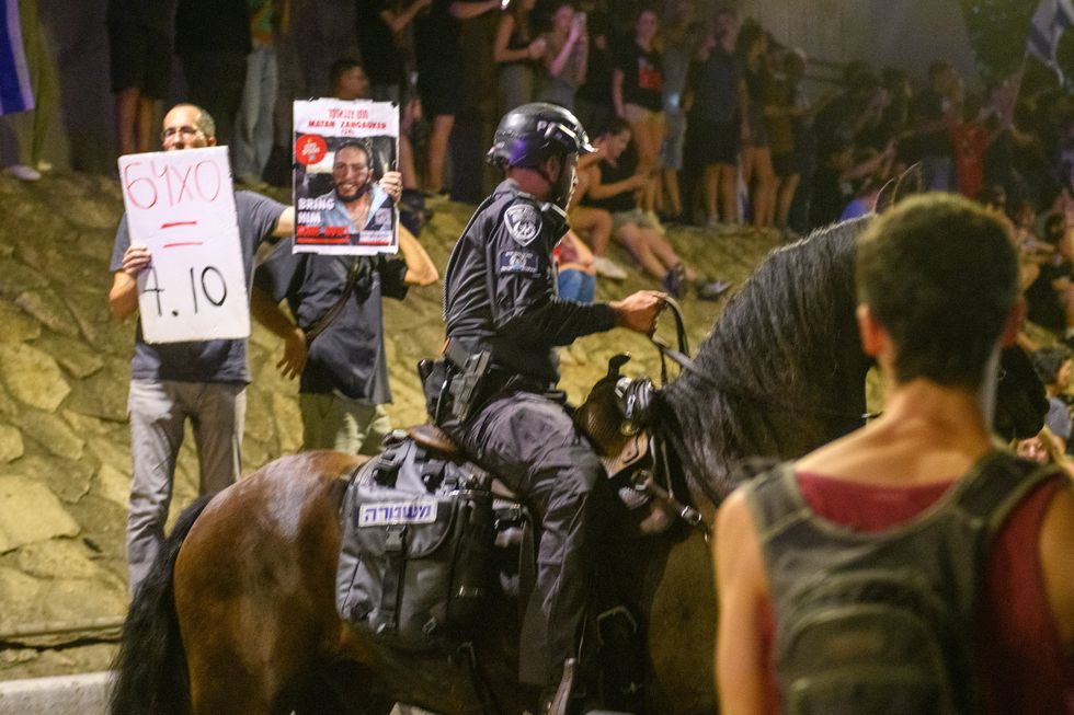 Photo of anti-government protests in Israel.