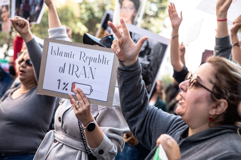 Photo of anti-Iranian regime protests in Istanbul on Nov. 4