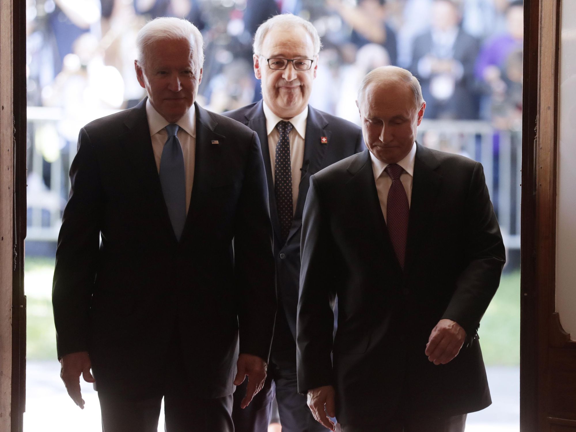 Photo of Biden, Parmelin and Putin in Geneva