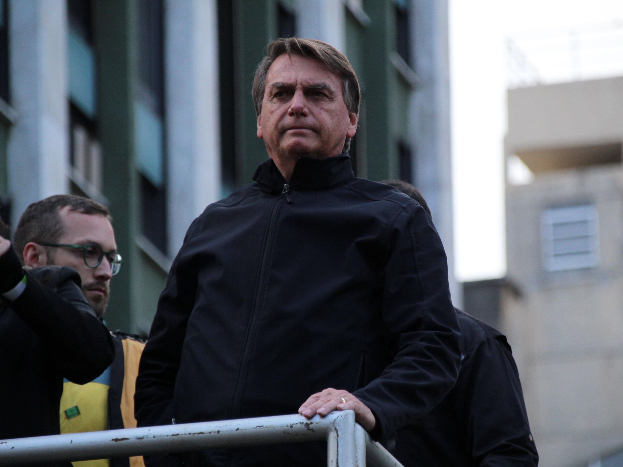 photo of Bolsonaro dressed in black
