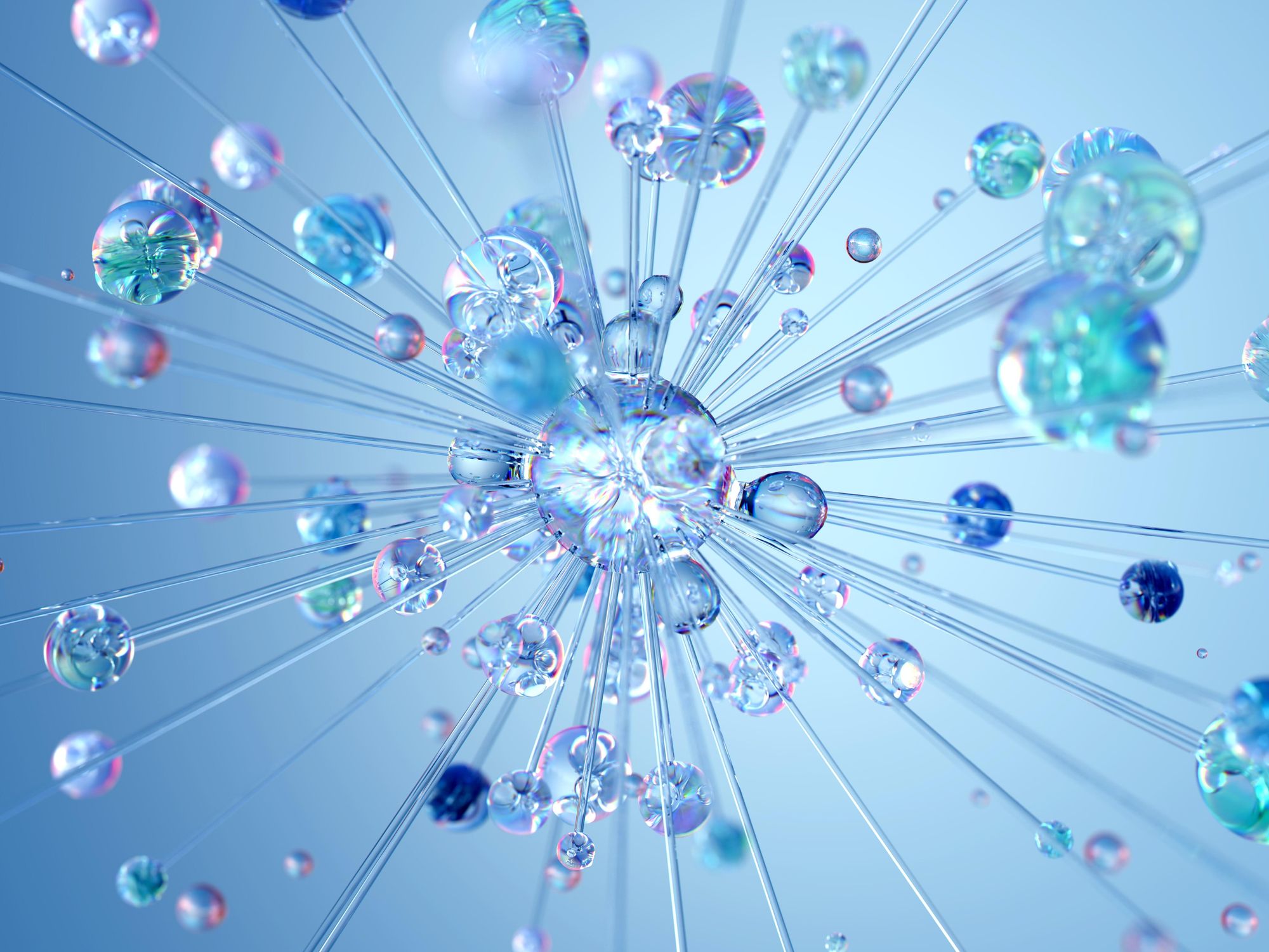 Photo of bubbles exploding
