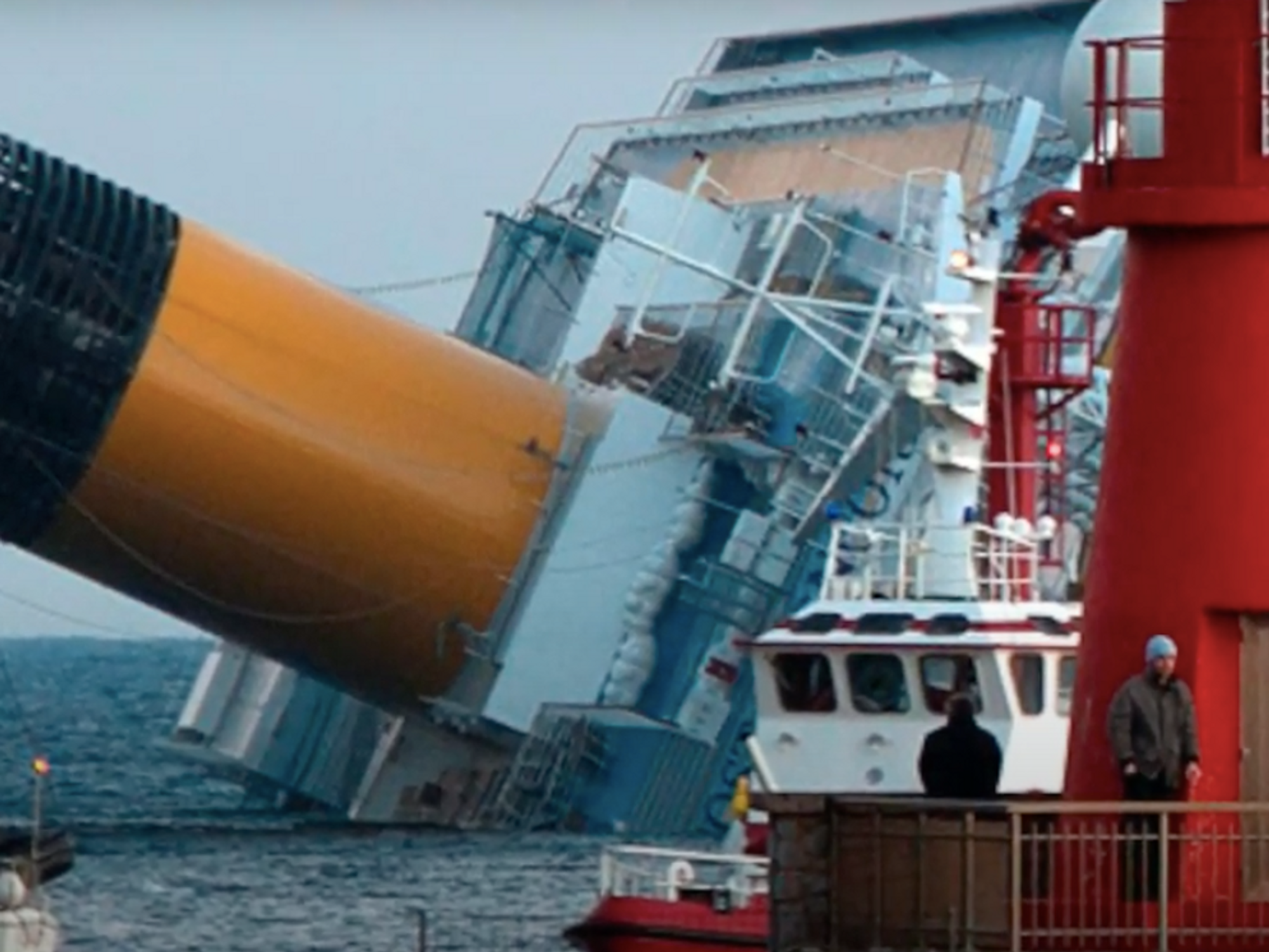 photo of costa concordia capsized