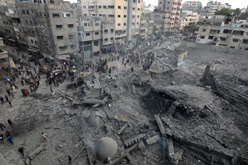Photo of destruction seen in Gaza on Oct. 9