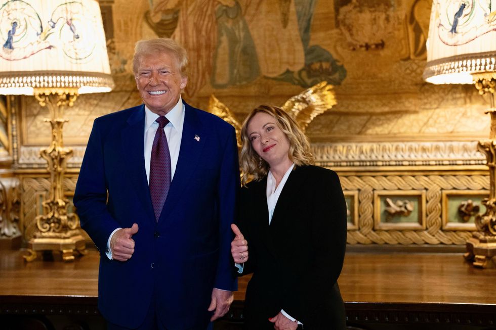 Photo of Donald Trump and Giorgia Meloni