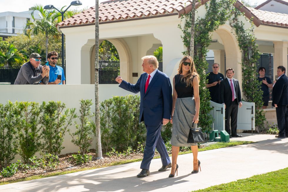 Photo of Donald Trump and wife Melania Trump in Palm beach 2022