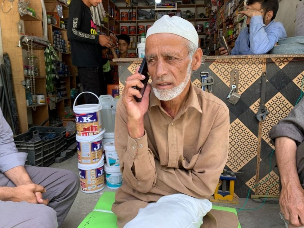 Photo of ​Mohammad Shafi, who has worked in the sapphire mines of Kishtwar for more than a decade before ailing health forced him to stop.