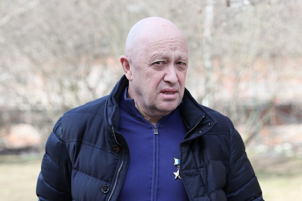 Photo of ​PMC Wagner founder Yevgeny Prigozhin arriving for a farewell ceremony for the late war correspondent Vladlen Tatarsky (Maxim Fomin) at the Troyekurovskoye Cemetery.
