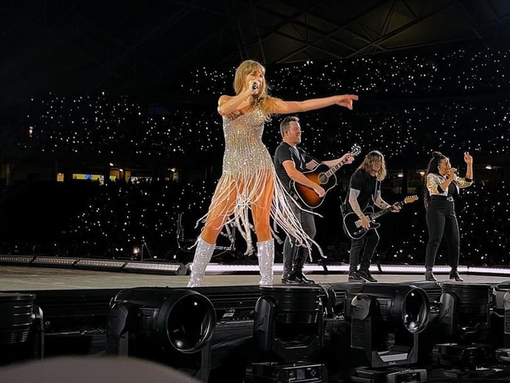 Photo of ​Taylor Swift performing at Singapore's National Stadium