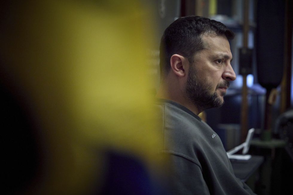 Photo of ​Ukrainian President Volodymyr Zelensky visiting the frontlines near Kharkiv in October