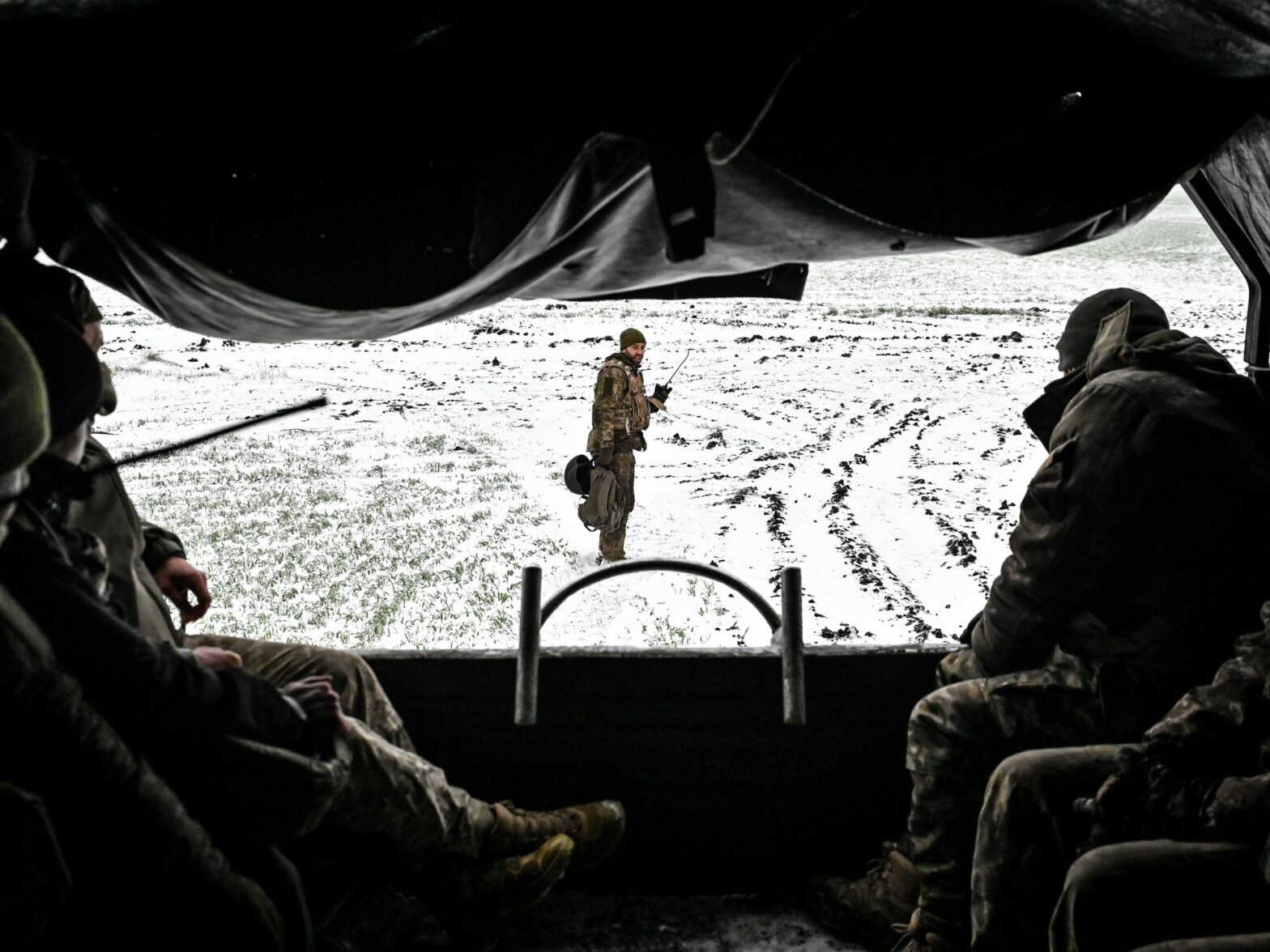 Photo of ​Ukrainian soldiers near Zaporizhzhia, southeastern Ukraine.