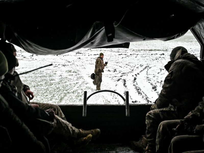 Photo of ​Ukrainian soldiers near Zaporizhzhia, southeastern Ukraine.