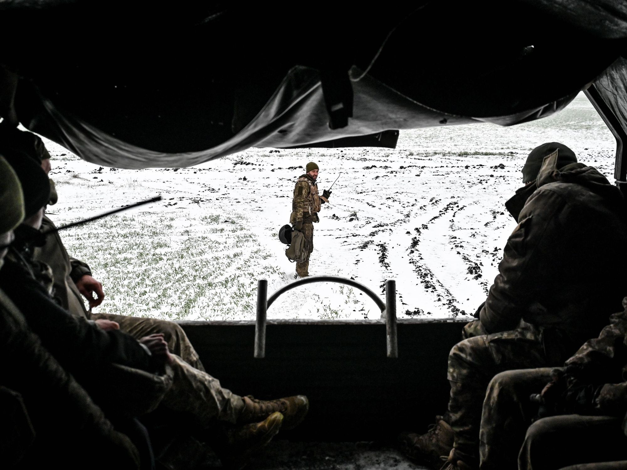 Photo of ​Ukrainian soldiers near Zaporizhzhia, southeastern Ukraine.