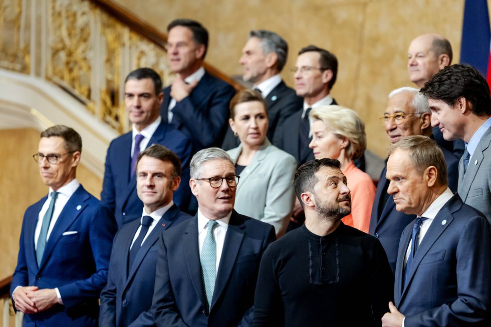 Photo of European leaders meeting with Ukrainian President Volodymyr Zelensky in London on March 2