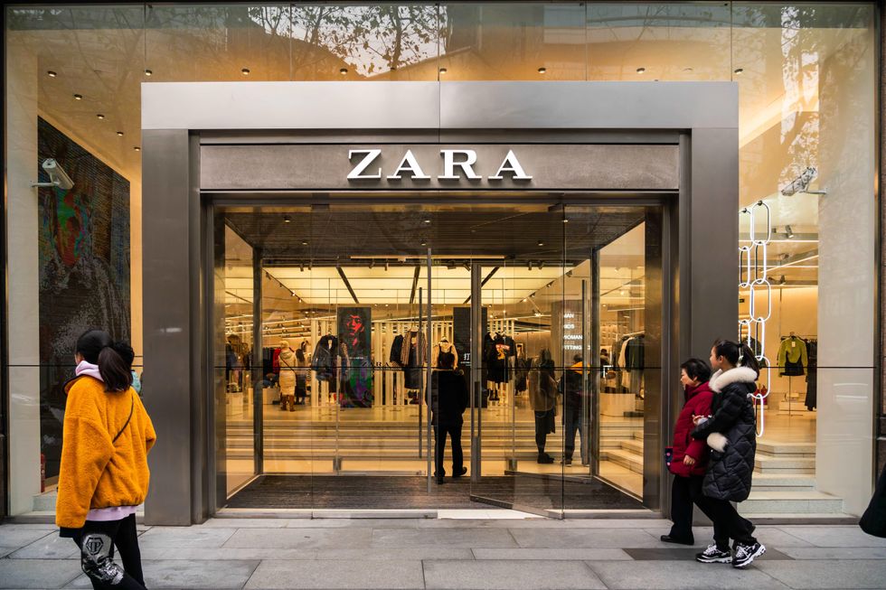 Photo of fast fashion store Zara in Shanghai