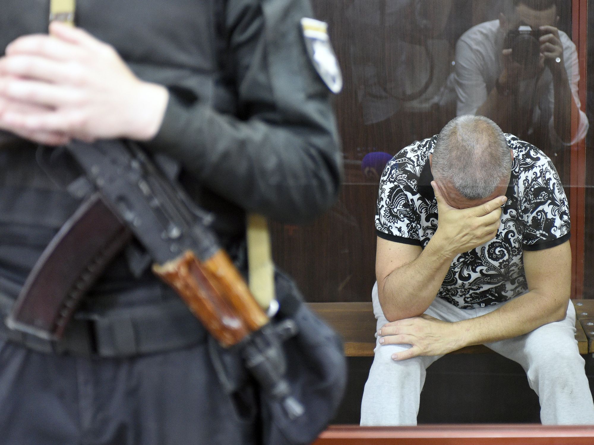 Photo of former Odesa Region commissar Yevhen Borysov during bail hearing