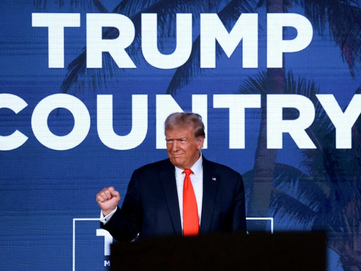 Photo of Former president Donald Trump at the Republican Party of Florida Freedom Summit