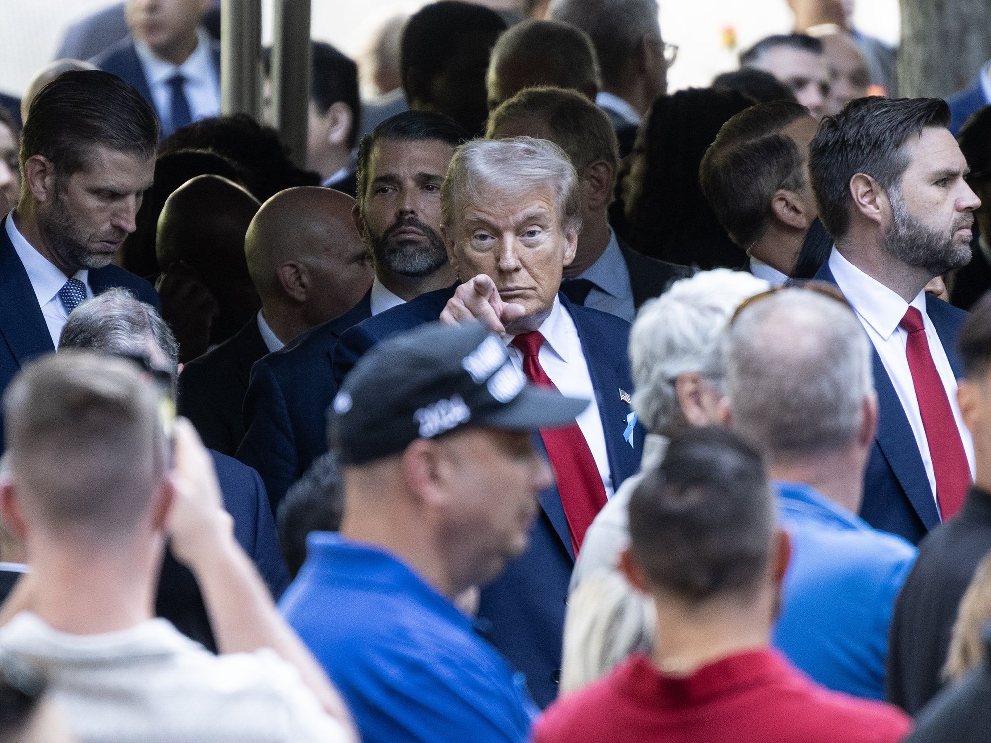 Photo of former President Donald Trump in a crowd in New York on Sept. 11