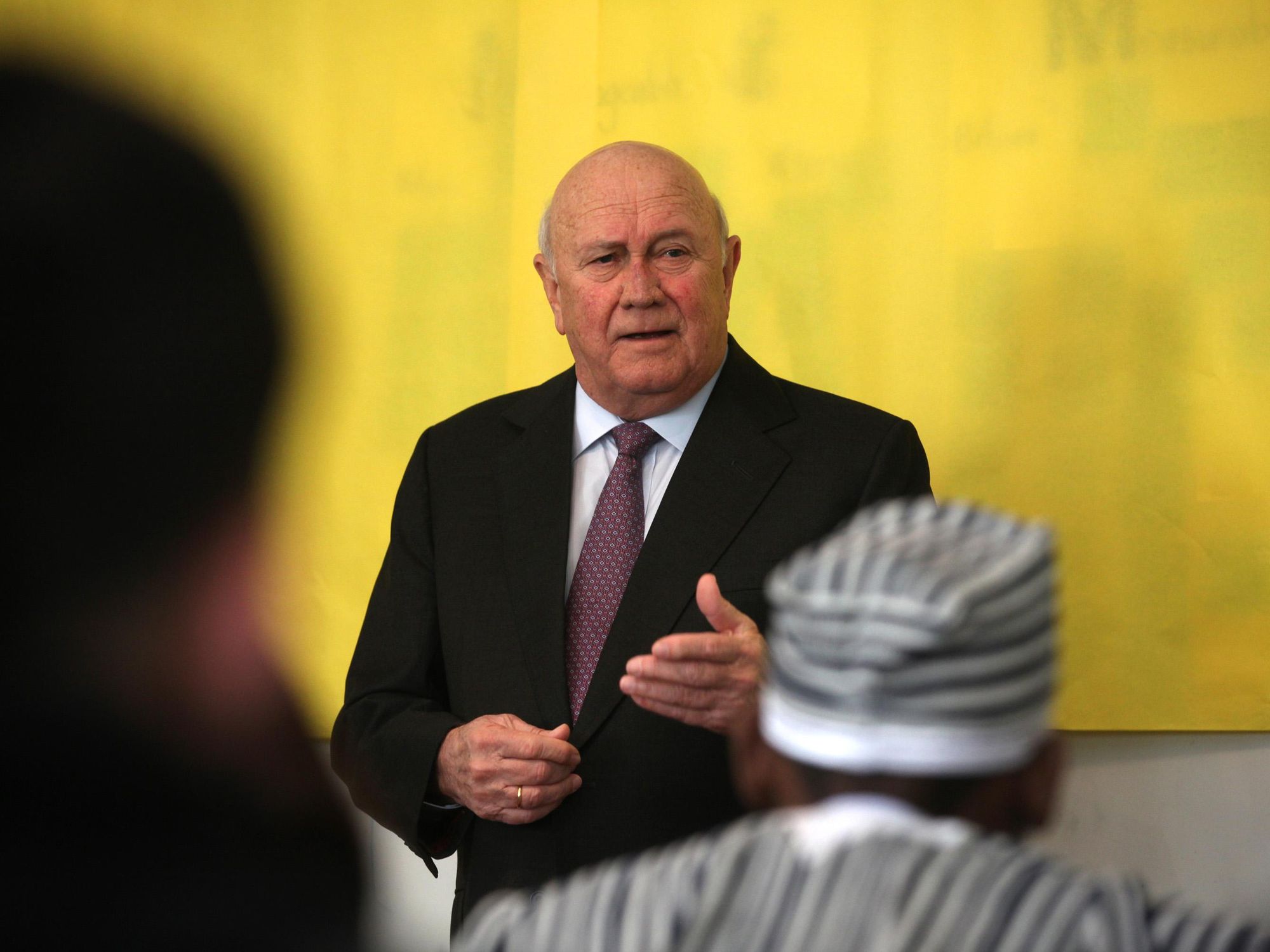 Photo of former South African President Frederik Willem de Klerk who died yesterday at age 85