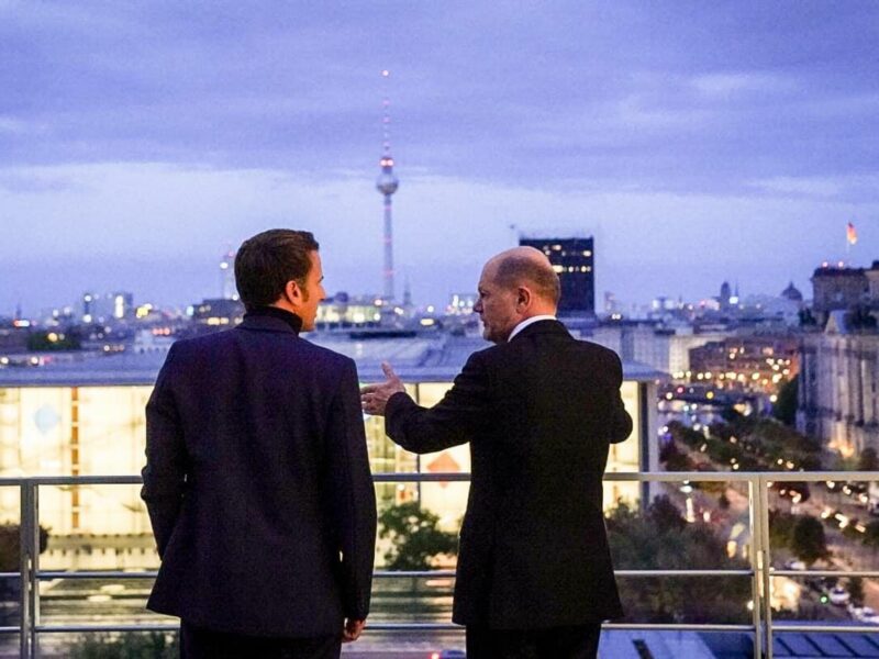 Photo of France's Macron and Germany's Scholz in Berlin in October