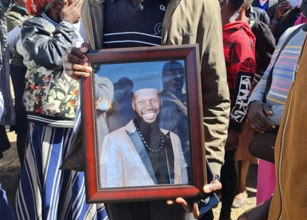 Photo of funeral ceremony of of LGBTQ activist Edwin Chiloba