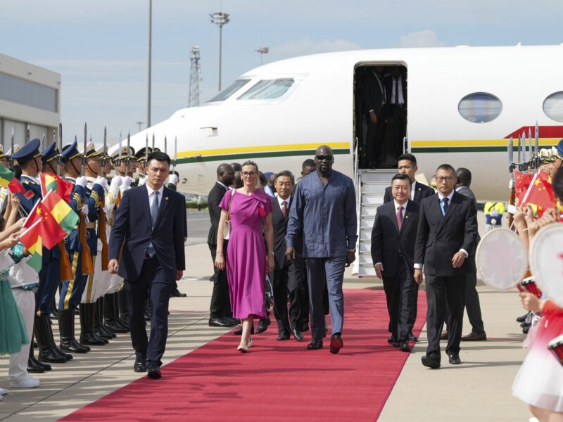 Photo of Guinea's interim President Mamady Doumbouya arrives for the 2024 Summit of the Forum on China-Africa Cooperation in Beijing on Sept. 1