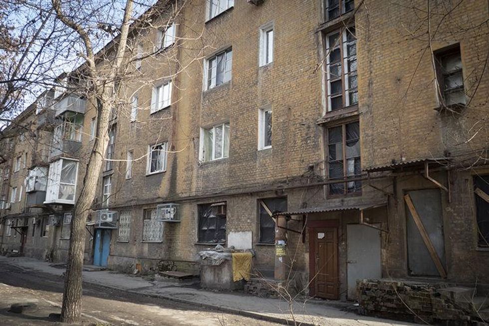 Photo of homes affected by Russian bombardment in Dnipro