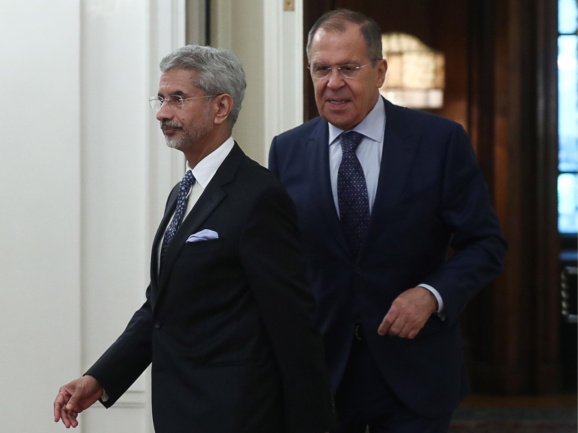 Photo of India's Minister of External Affairs Subrahmanyam Jaishankar and and Russia's Foreign Minister Sergei Lavrov