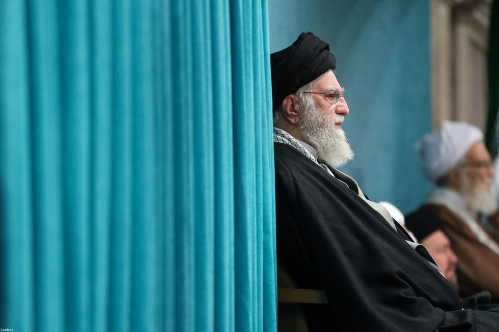 Photo of Iranian Supreme Leader Ayatollah Ali Khamenei in Tehran on March 8, 2025.