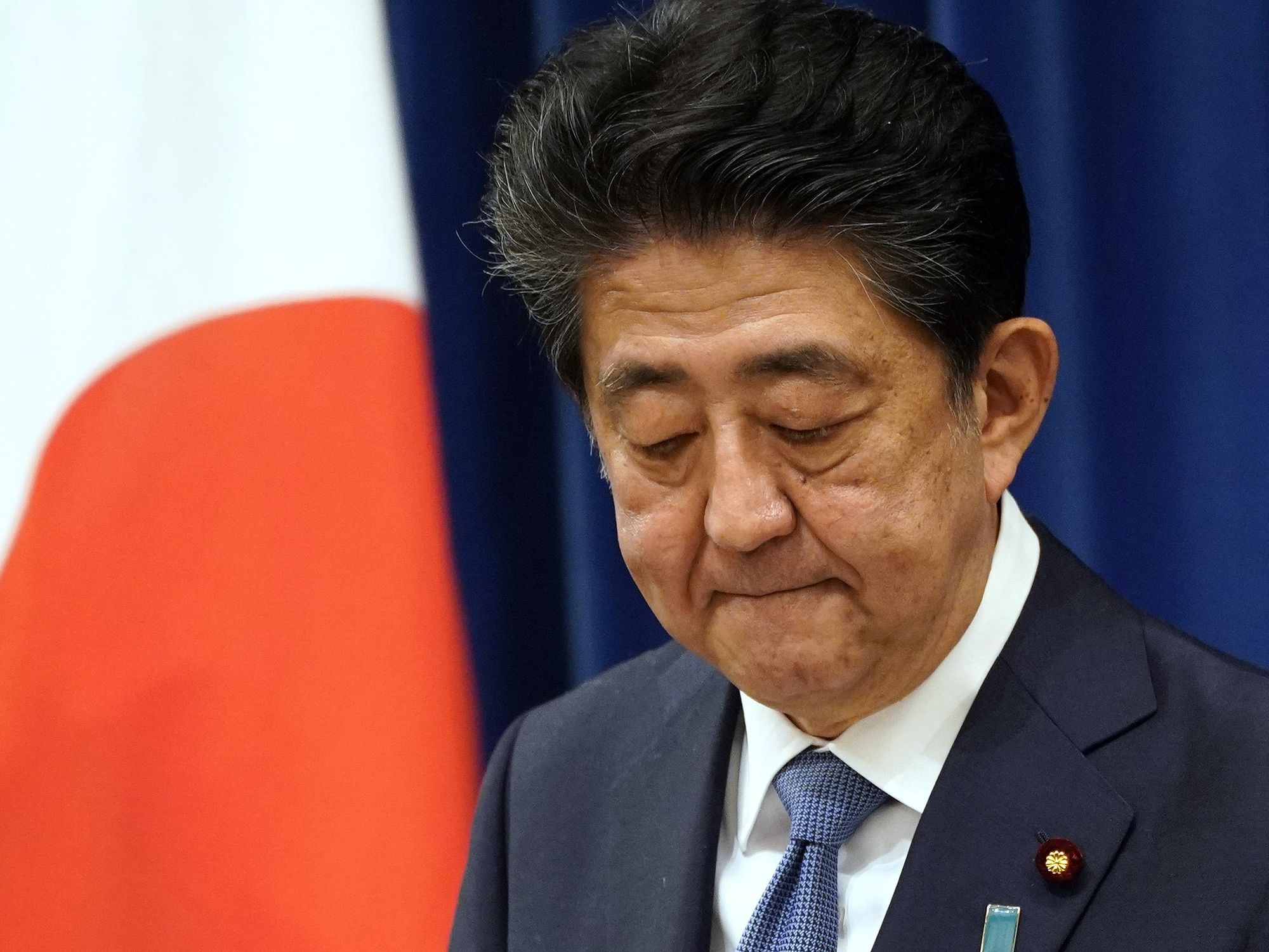 Photo of Japan's former Prime Minister Shinzo Abe in Tokyo on Aug. 28, 2020