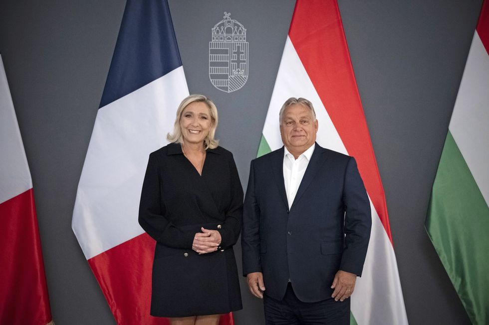 photo of Le Pen and Orban in 2023 in Budapest