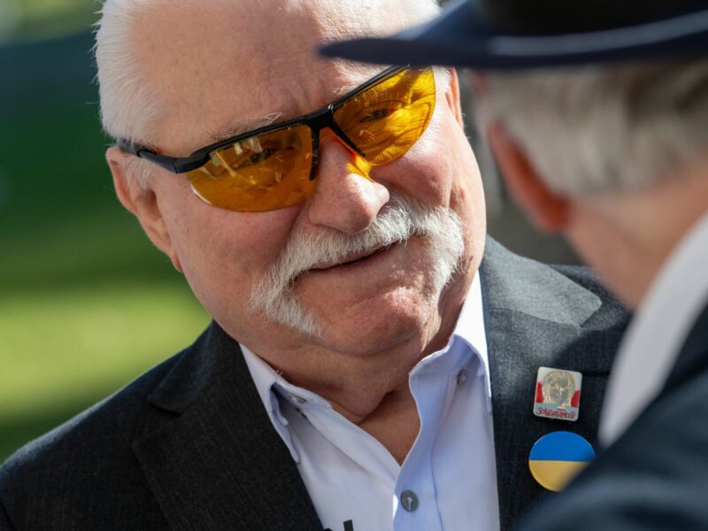 Photo of Lech Wałęsa earlier this year at a European festival in Mecklenburg-Western Pomerania, Germany