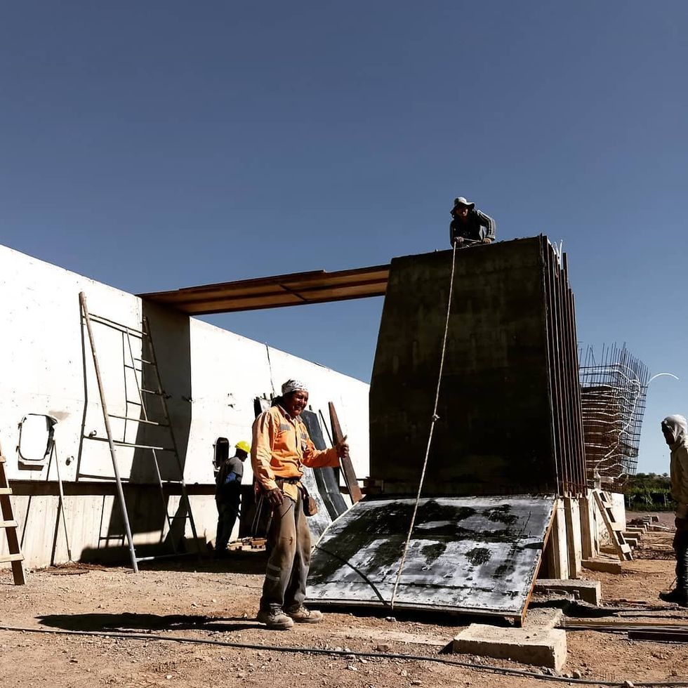 Photo of Maalwines' winery construction in Argentina