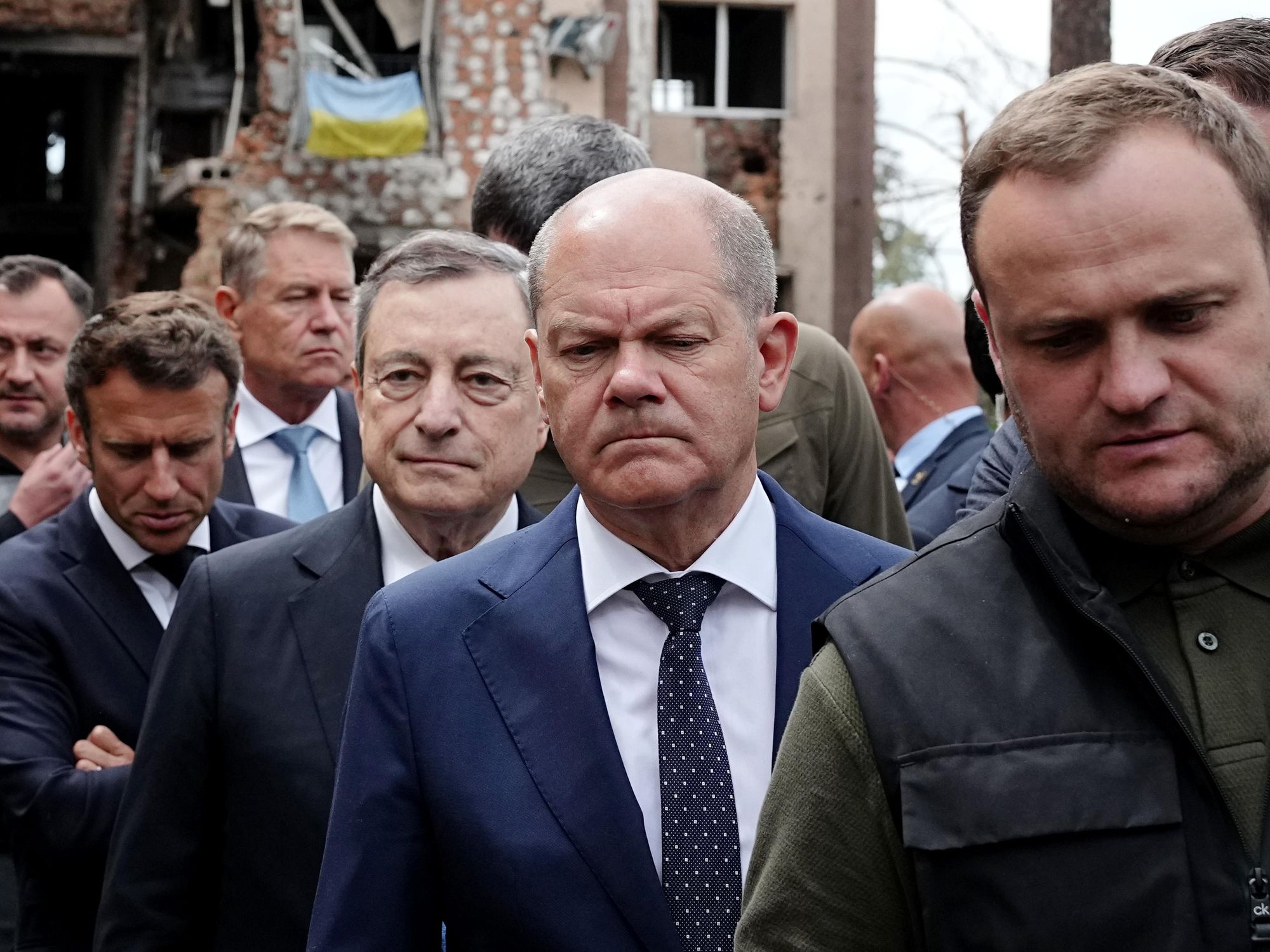 photo of Macron, Draghi and Scholz in Ukraine