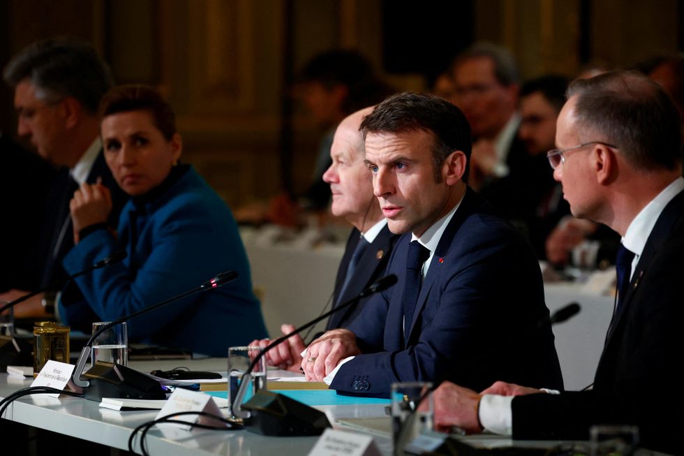 photo of macron speaking
