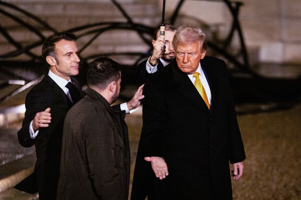 photo of macron trump and zelensky