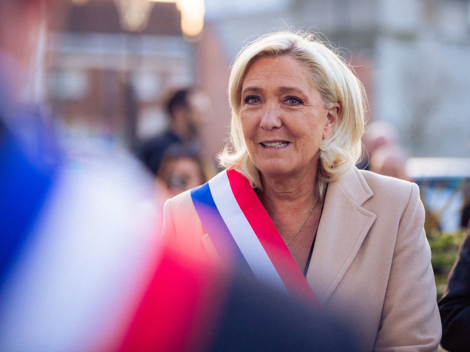Photo of Marine Le Pen in Henin-Beaumont, France on March 8.