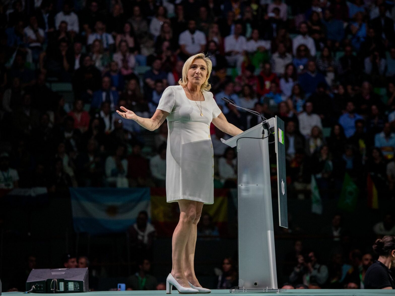 Photo of Marine Le Pen, the candidate for the presidency of France and leader of Rassemblement National