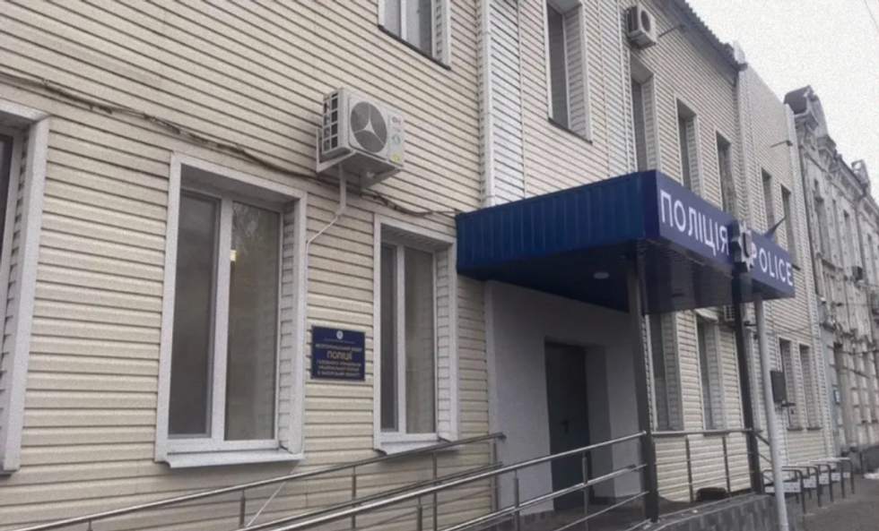 Photo of Melitopol's police HQ, where Maxim Ivanov says he was tortured for two months.